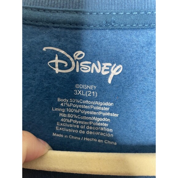 Disney Stitch Ugly Christmas Sweatshirt Womens 3XL Blue Light Up Holiday - Picture 2 of 8